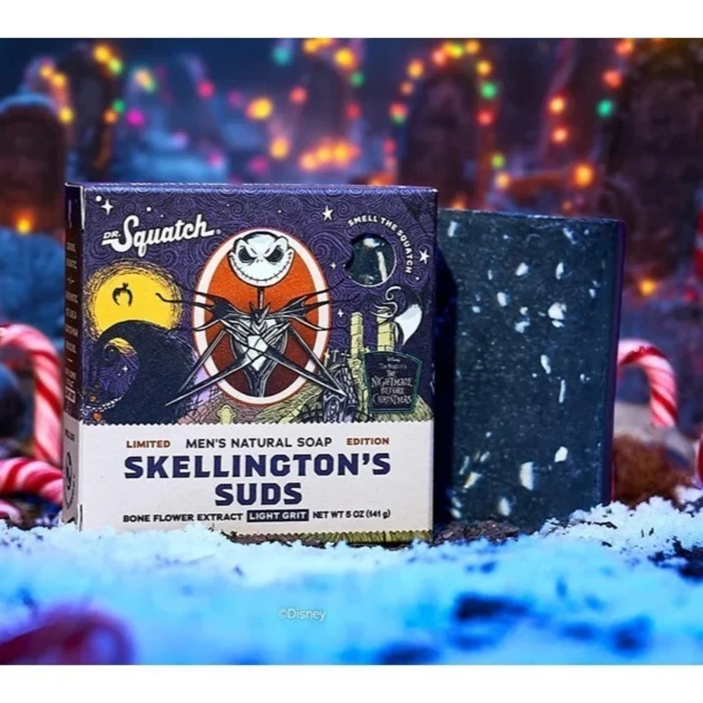 Dr. Squatch Ltd Ed. Bar Soap Skellington's Suds Light Grit 5oz